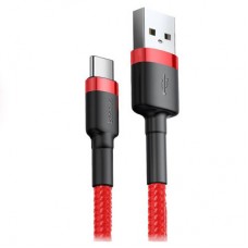 Дата кабель USB 2.0 AM to USB-C 0.5m 3A red Baseus (CATKLF-A09) Дата кабель USB 2.0 AM to USB-C 0.5m 3A red Baseus (CATKLF-A09) - Фото