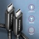 Дата кабель USB-C to USB-C 2.0m USB 2.0 PD 240W 5A black AXAGON (BUCM2-CM20AB) Дата кабель USB-C to USB-C 2.0m USB 2.0 PD 240W 5A black AXAGON (BUCM2-CM20AB)