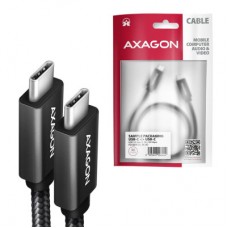 Дата кабель USB-C to USB-C 1.0m USB 3.2 Gen 2 PD 100W 5A 4K black AXAGON (BUCM32-CM10AB) - Фото