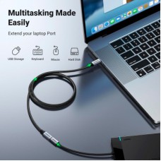 Дата кабель USB-C M/F 0.5m 5A USB 3.1 Gen2 10Gbps black UGREEN (80810) - Фото