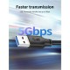 Дата кабель USB 3.0 AM to USB-C 1.5m Cabletime (CA915439)