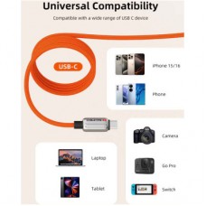 Дата кабель USB-C to USB-C 2.0m PD240W magnetic Cabletime (CA915729) - Фото