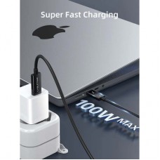 Дата кабель USB-C to USB-C 1.0m Thunderbolt 4 100W (20V/5A) 8K60Hz Cabletime (CA915422) - Фото