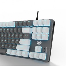 Клавіатура Aula F3287 Keycap KRGD Blue USB UA Grey/White (6948391240954) Клавіатура Aula F3287 Keycap KRGD Blue USB UA Grey/White (6948391240954) - Фото