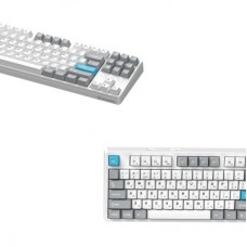 Клавіатура GamePro Asgard Ragnar Wireless/Bluetooth/USB UA White (MK285WH) - Фото