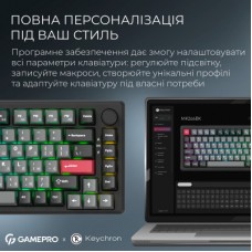 Клавіатура GamePro Asgard Yord Wireless/Bluetooth/USB UA Black (MK266BK) - Фото