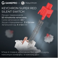 Клавіатура GamePro Asgard Yord Wireless/Bluetooth/USB UA White (MK266WH) - Фото