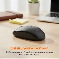 Мышка Meetion BTM100 Wireless/Bluetooth/USB Black (MT-BTM100-A) - Фото