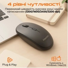 Мышка Meetion BTM100 Wireless/Bluetooth/USB Black (MT-BTM100-A) - Фото