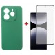 Чохол для мобільного телефона Dengos Kit Xiaomi Redmi Note 14 case Soft + glass (Mint) (DG-KM-131)