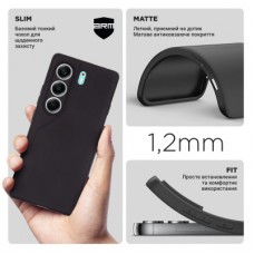 Чохол для мобільного телефона Armorstandart Matte Slim Fit Tecno Camon 40 4G Camera cover Black (ARM88902) Чохол для мобільного телефона Armorstandart Matte Slim Fit Tecno Camon 40 4G Camera cover Black (ARM88902) - Фото