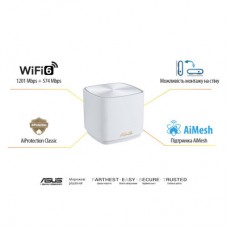 Точка доступу Wi-Fi ASUS ZenWiFi XD4 PLUS 3 pcs (90IG07M0-MO3C40) - Фото