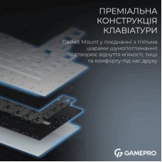 Клавиатура GamePro Asgard Valhalla Pro Rainy Switch Bluetooth/2.4G/USB USB White with display (MK160W-D-Pro) - Фото