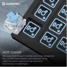 Клавиатура GamePro Asgard Valhalla Pro Rainy Switch Bluetooth/2.4G/USB USB White with display (MK160W-D-Pro) - Фото