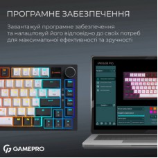 Клавиатура GamePro Asgard Valhalla Pro MK160B-D-Pro Rainy Switch Wireless/Bluetooth/USB UA Black (MK160B-D-Pro) - Фото