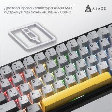 Клавіатура Ajazz AK680 MAX Magnetic Switch RGB USB Black (AK680-M-BGY-AW) Клавіатура Ajazz AK680 MAX Magnetic Switch RGB USB Black (AK680-M-BGY-AW) - Фото