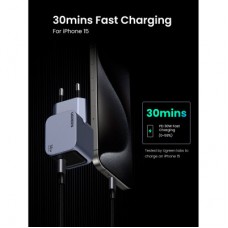 Зарядний пристрій Ugreen USB-C PD30W GaN X703 gray (35006) - Фото