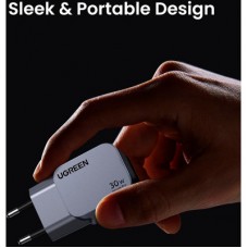 Зарядний пристрій Ugreen USB-C PD30W GaN X703 gray (35006) - Фото