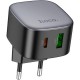 Зарядний пристрій HOCO CS32A Rise 1xUSB-C PD20W + 1xUSB QC 3.0 Black (6942007617451)