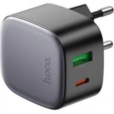 Зарядний пристрій HOCO CS32A Rise 1xUSB-C PD20W + 1xUSB QC 3.0 Black (6942007617451) - Фото