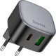 Зарядний пристрій HOCO CS32A Rise 1xUSB-C PD20W + 1xUSB QC 3.0 Black (6942007617451)