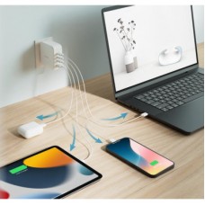 Зарядний пристрій D-Link 3xUSB-C + 1xUSB PD140W GaN white (DCF-141) - Фото