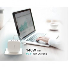 Зарядний пристрій D-Link 3xUSB-C + 1xUSB PD140W GaN white (DCF-141) - Фото