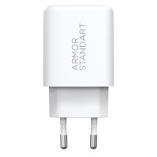 Зарядное устройство Armorstandart 1xUSB-C PD20W + 1xUSB QC3.0 GaN white (ARM87067)