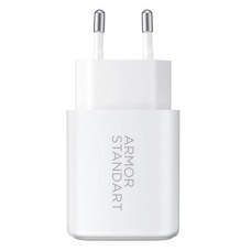 Зарядний пристрій Armorstandart 1xUSB-C PD20W + 1xUSB QC3.0 GaN white (ARM87067) Зарядний пристрій Armorstandart 1xUSB-C PD20W + 1xUSB QC3.0 GaN white (ARM87067) - Фото