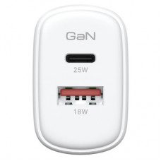 Зарядний пристрій Armorstandart 1xUSB-C PD20W + 1xUSB QC3.0 GaN white (ARM87067) Зарядний пристрій Armorstandart 1xUSB-C PD20W + 1xUSB QC3.0 GaN white (ARM87067) - Фото