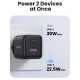 Зарядний пристрій UGREEN USB + USB-C GaN 30 W X516 black (65014)