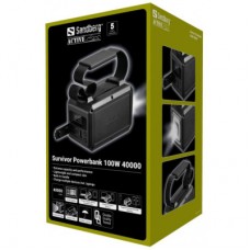 Батарея универсальная Sandberg 40000mAh Survivor 100W, IPX4 Water resist, LED Torch, Pass-Through Charging (421-14) - Фото
