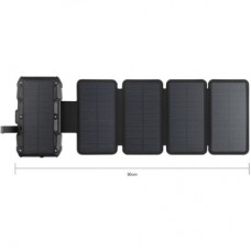 Батарея универсальная Sandberg 27000mAh Solar 5-Panel 8W, PD/20W, IP54, Flashlight, wireless charging 15W (421-06) - Фото