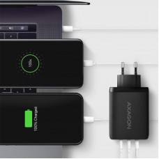 Зарядное устройство AXAGON 1xUSB + 2xUSB-C 100W QC4+ PD3.0 PPS black (ACU-DPQ100) - Фото