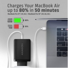 Зарядное устройство AXAGON 1xUSB + 2xUSB-C 100W QC4+ PD3.0 PPS black (ACU-DPQ100) - Фото