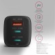 Зарядное устройство AXAGON 1xUSB + 2xUSB-C 65W QC4+ PD3.0 PPS black (ACU-DPQ65)