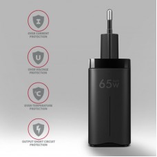 Зарядное устройство AXAGON 1xUSB + 2xUSB-C 65W QC4+ PD3.0 PPS black (ACU-DPQ65) - Фото