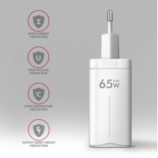 Зарядное устройство AXAGON 1xUSB + 2xUSB-C 65W QC4+ PD3.0 PPS white (ACU-DPQ65W) - Фото