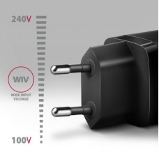 Зарядное устройство AXAGON 1xUSB QC3.0 + 1xUSB-C PD20W black (ACU-PQ20) - Фото