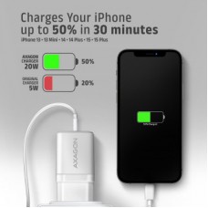 Зарядное устройство AXAGON 1xUSB QC3.0 + 1xUSB-C PD20W white (ACU-PQ20W) - Фото