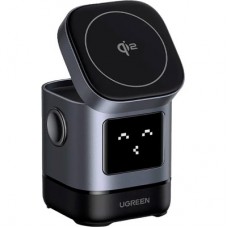 Зарядний пристрій UGREEN 2-in-1 wireless iPhone + AirPods W709 gray (45775) - Фото