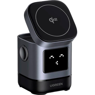 Зарядний пристрій UGREEN 2-in-1 wireless iPhone + AirPods W709 gray (45775)