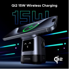 Зарядний пристрій UGREEN 2-in-1 wireless iPhone + AirPods W709 gray (45775) - Фото