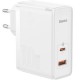 Зарядное устройство Baseus 1xUSB-C + 1xUSB GaN 100W + cable USB-C to USB-C white (CCGP090202)