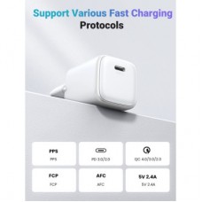 Зарядное устройство UGREEN USB-C PD20W GaN X512 white (55554) - Фото