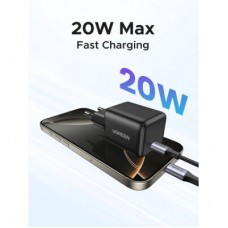 Зарядное устройство UGREEN USB-C PD20W GaN X512 black (55553) - Фото