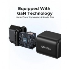 Зарядное устройство UGREEN USB-C PD20W GaN X512 black (55553) - Фото
