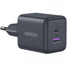 Зарядний пристрій UGREEN 1xUSB-C PD30W + 1xUSB QC3.0 GaN X516 gray (55539) - Фото