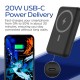 Батарея универсальная Energizer Magnetic Wireless 10000mAh 22.5W PD USB-A, USB-C In/Out, Black (QM10002PQ)