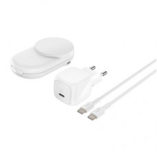 Зарядний пристрій Belkin UltraCharge Wireless 2-in-1 25 W white (WIZ039KQWH) - Фото